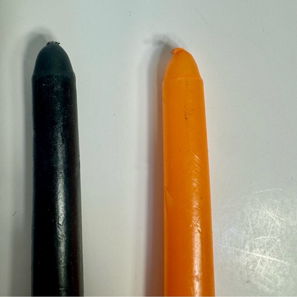 NWT. Vintage Halloween Taper Candles skeleton and black cat in Pumpkin 2 Set 10" - Picture 10 of 15